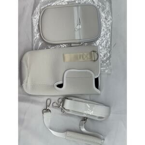 New White/Cream 40oz Tumbler Holder/Carrier with Straps